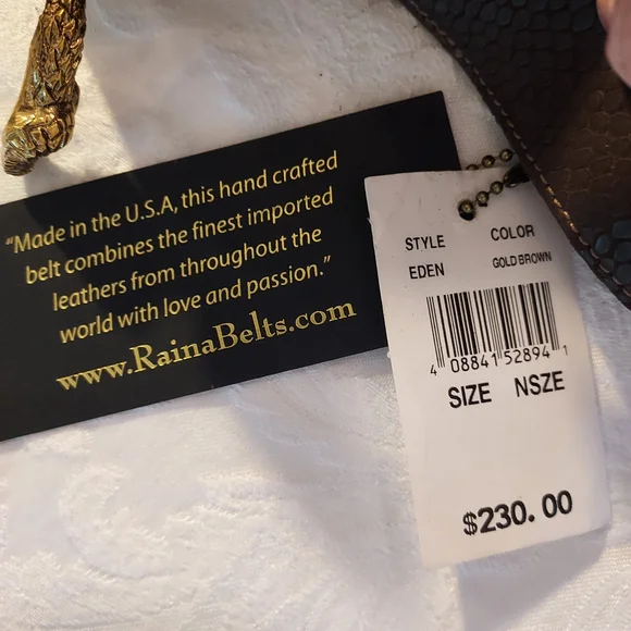 Raina : Finished Brass Belt Buckle - Picture 8 of 11